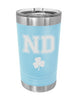 Light Blue Shamrock Tumbler